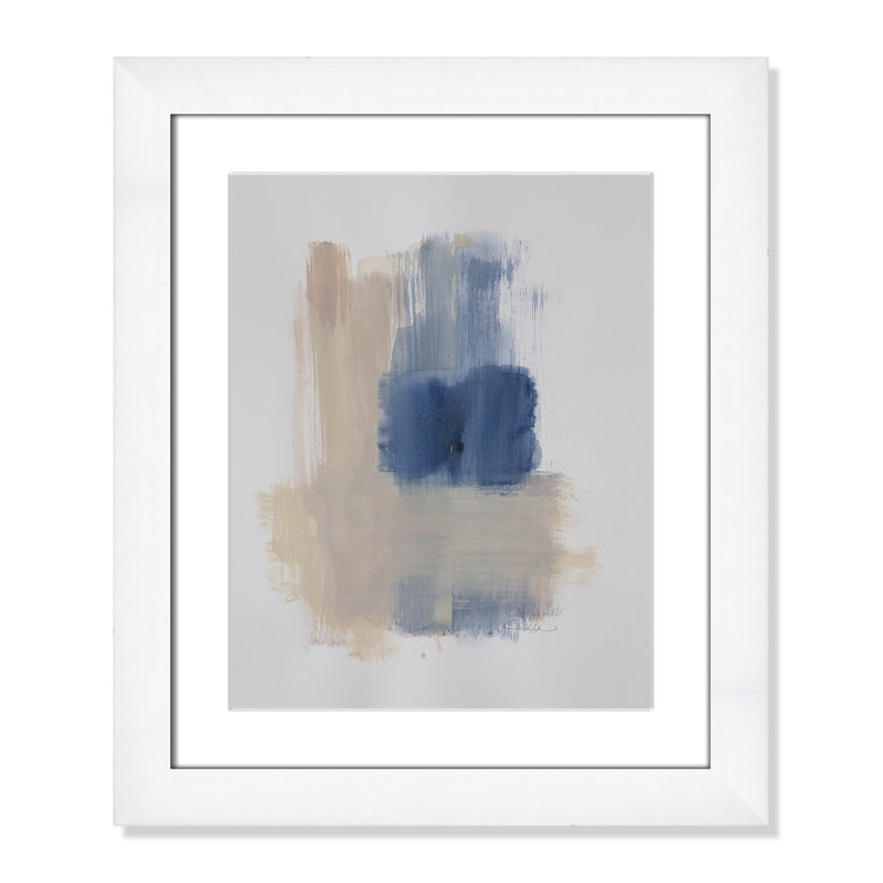 Esmeray Powder Room Wash III, impression sur papier, Cadre cubique blanc mat, H 20,5 po x l 17,5 po x P 1,25 po
