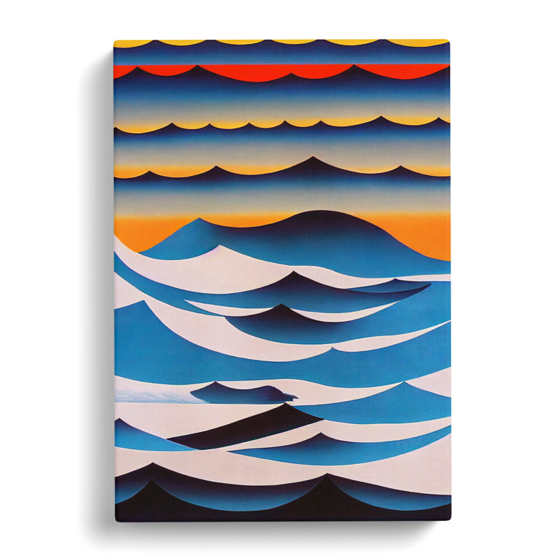 Ocean Abstract Painting Vol.1 - Wrapped Canvas, 50cm H x 35cm W x 3cm D