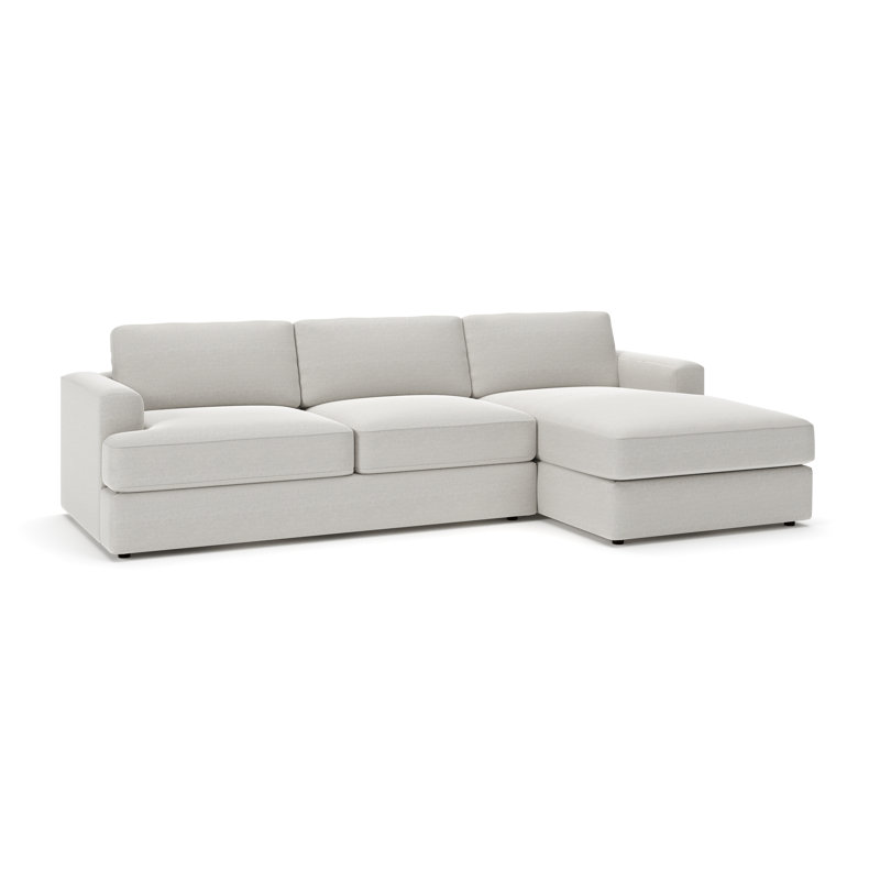 Cayden Sectional, Drusky Ivory Sustain® Basketweave, Right Hand Facing