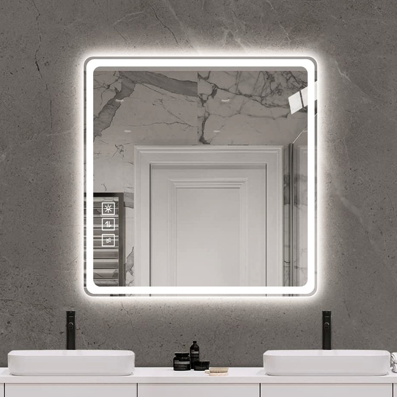 Miroir de salle de bain à DEL 36 x 36 po