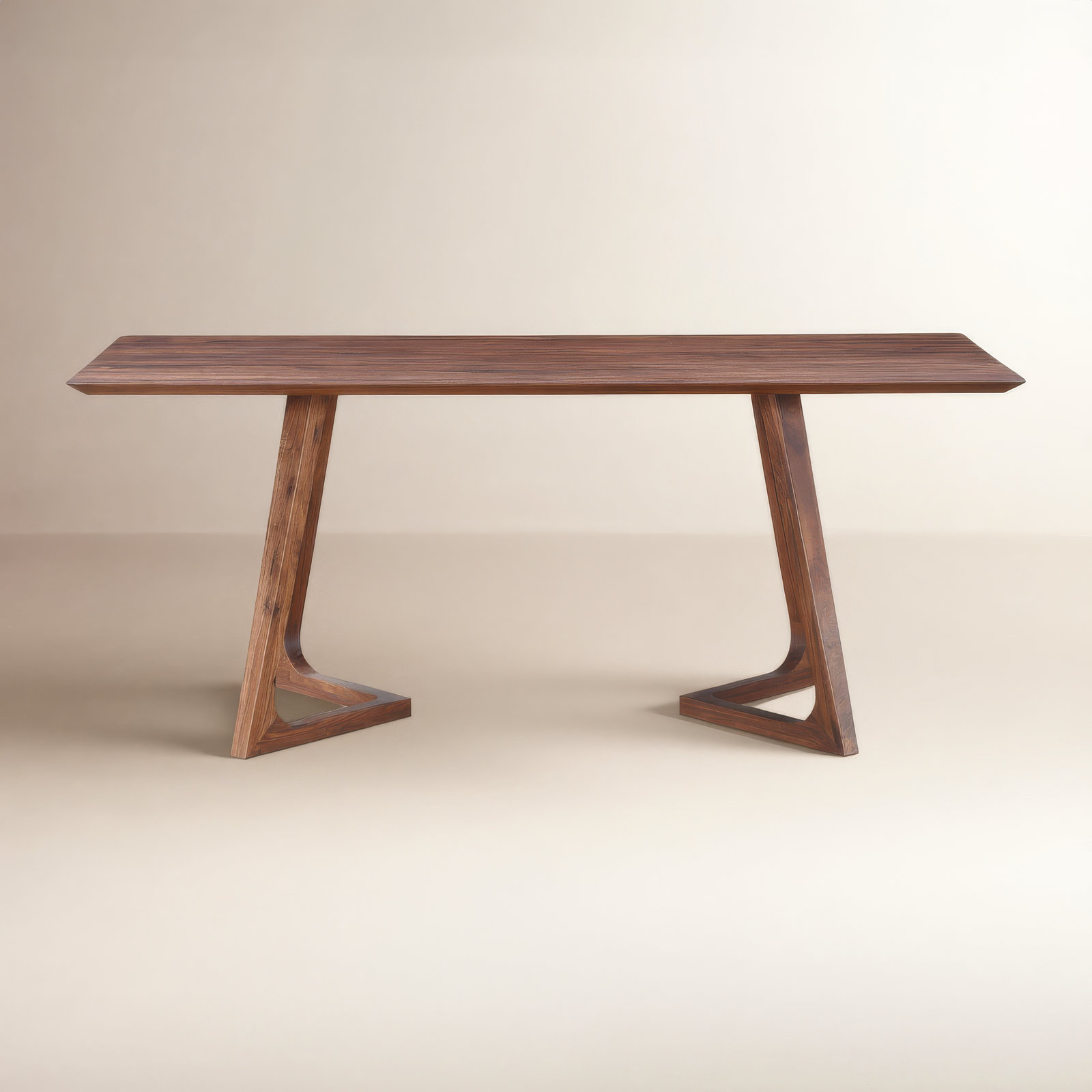 Fischer 71" Walnut Dining Table, Brown