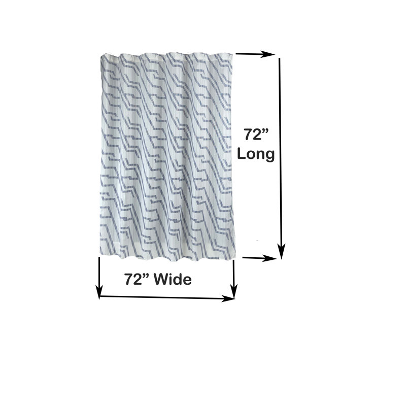 Rideau de douche Klesic en polyester recyclé 72 x 72 Hayes