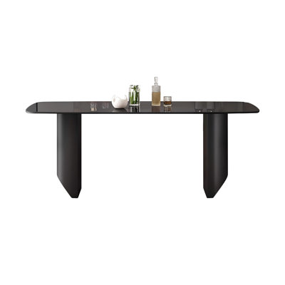 Sintered Stone Stainless Steel black Dining Table