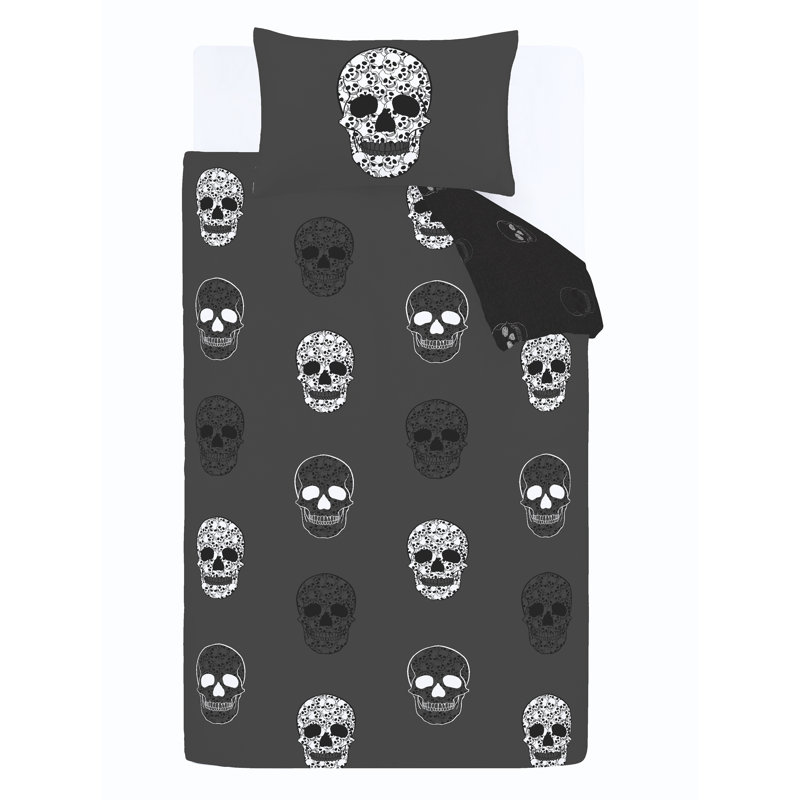 Skulls Duvet Cover Set, Single