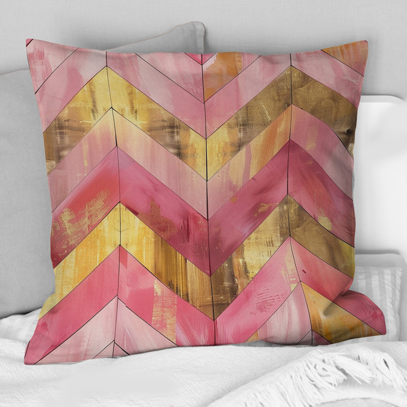 Coussin Chevron, H 16 po x l 16 po