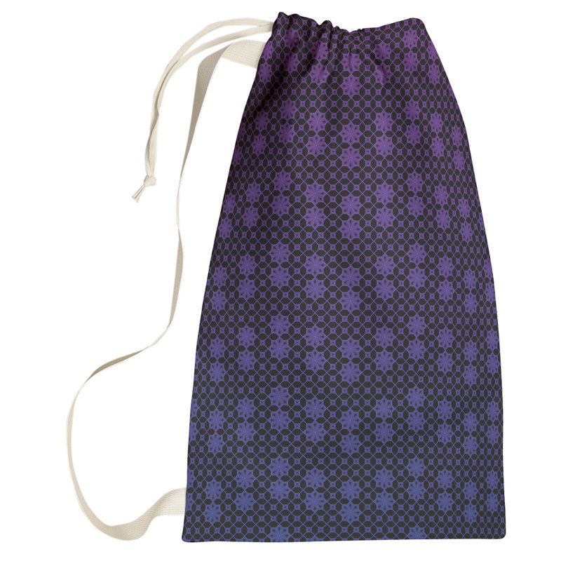 Sac à linge en treillis, Grand (H 76,5 po x l 29,5 po x 1,5 po), Bleu/mauve
