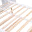 Lit double blanc avec rangement et lit gigogne simple - Structure solide pour une chambre à coucher confortable