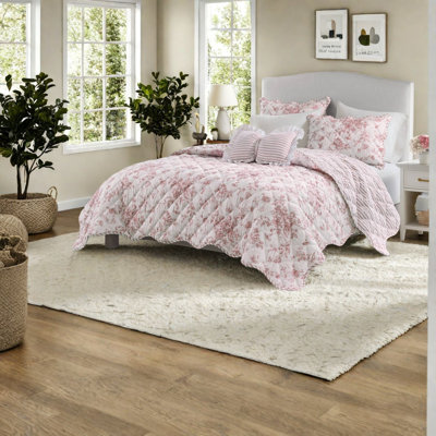 Ensemble de literie réversible moderne, courtepointe florale en polyester pour la maison