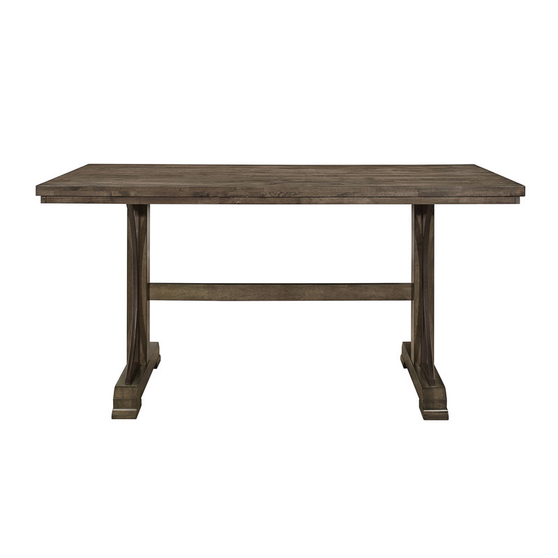 Table de salle à manger en bois massif Okarche, H 36 po x l 39,4 po