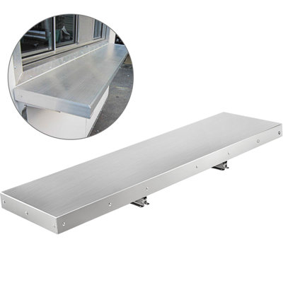 Tablette de concession 48L x 12W pouces en acier inoxydable rabattable rabattable servant de support à nourriture pour la remorque de service