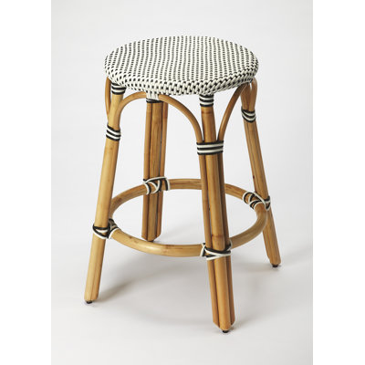 Tabouret de bar et de comptoir en rotin tissé à la main Alastair