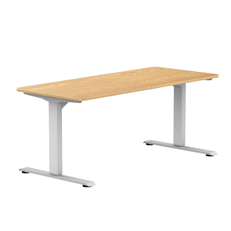 Bureau pour travailler debout ergonomique, Naturel / blanc, H 49,61 po x l 66,93 po x P 27,56 po