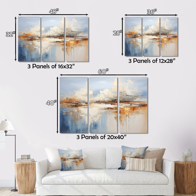 Coastal Ocean Coastal Reflections - Ensemble de décorations murales Paysages, H 40 po x l 60 po x P 1 po