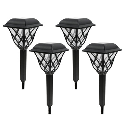 16"H Stainless Steel Solar LED Stakes