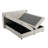 Beige Chenille Bed w/Storage (Mattress Included)