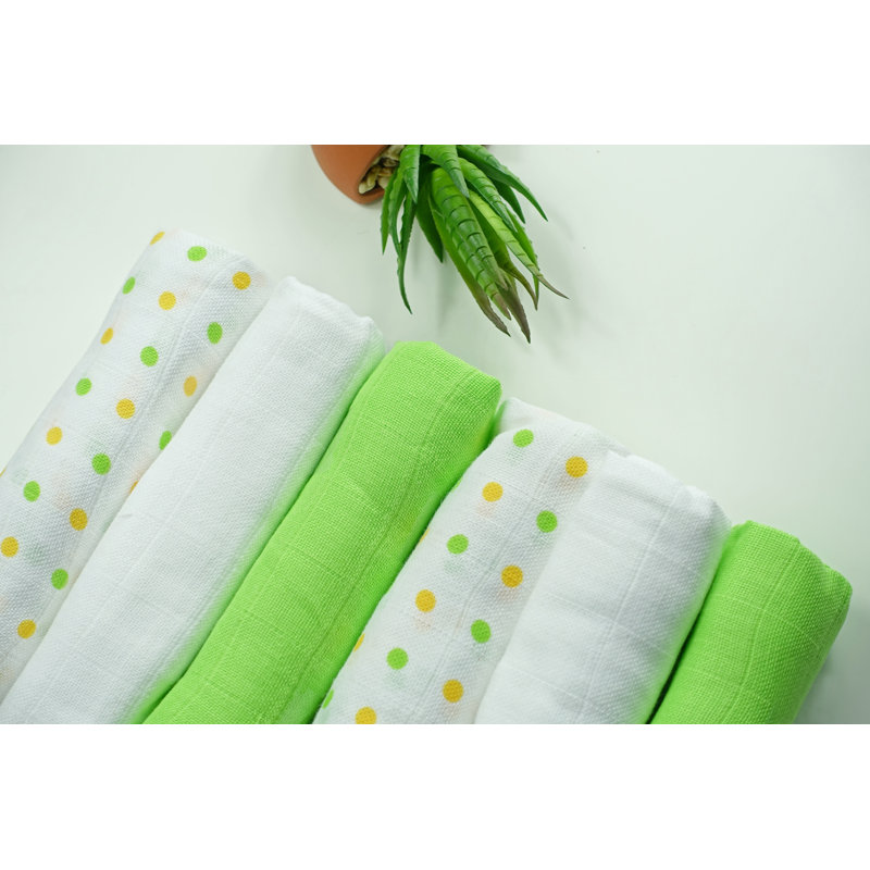 Nona MuslinZ  Baby Muslin Squares 100% Cotton, Green