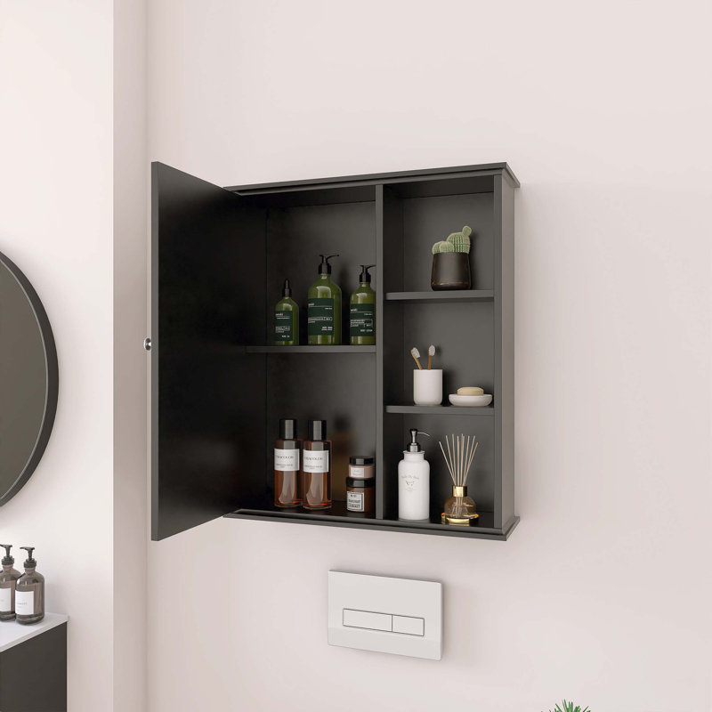 Armoire murale de salle de bain, Noir