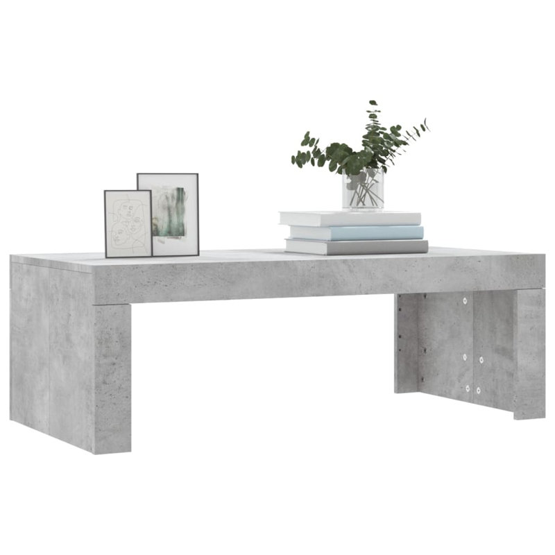 Bilke Manufactured Wood Frame Single Coffee Table, Concrete Gray