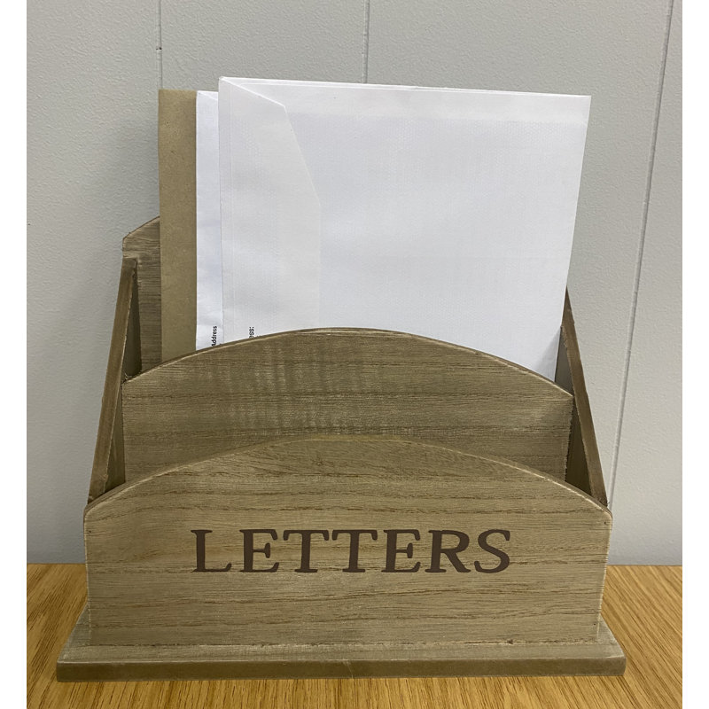Schank Wood File Organiser, Light Brown