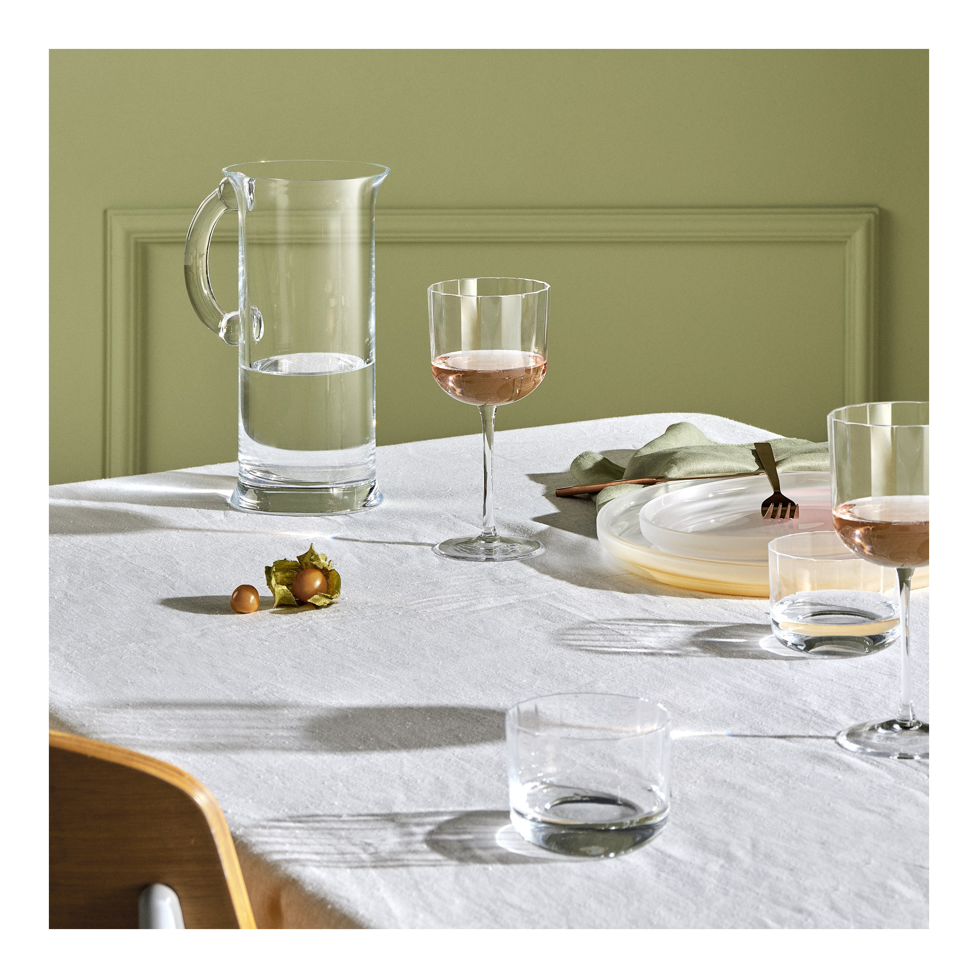 Neo Set of 2 Lead Free Crystal White Wine Glasses 11 oz.