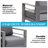 73" All-Weather Aluminum Patio Sofa, 3 Seat Outdoor Couch With  Thick Dark Gray Cushions & Gray Frame-344468938-344468935