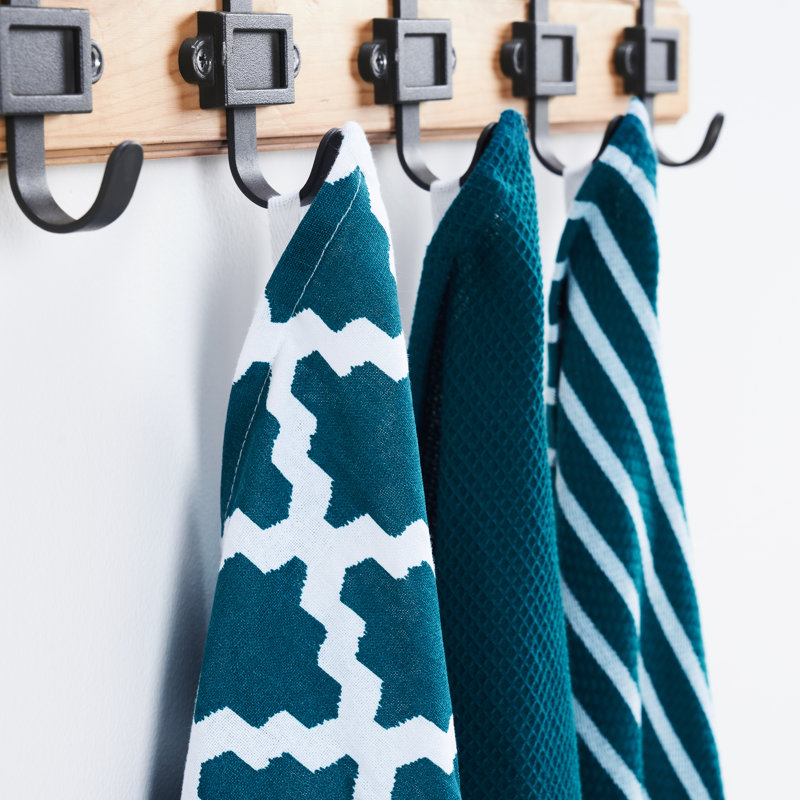Stripe Jacquard Tea Towel Kitchen Towel, Blue