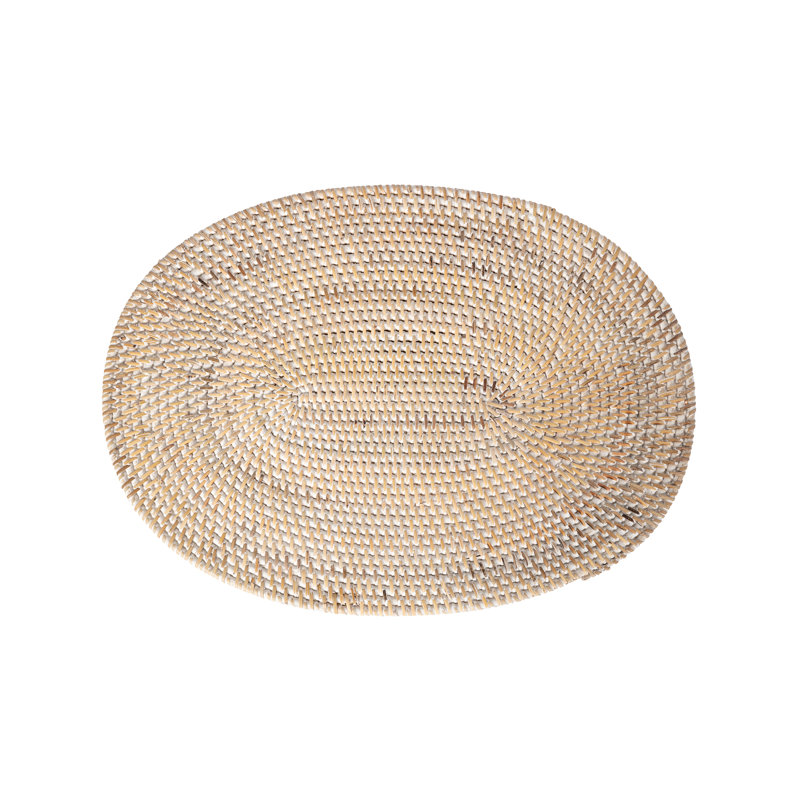 Woodside Jute Oval Placemat, Latte