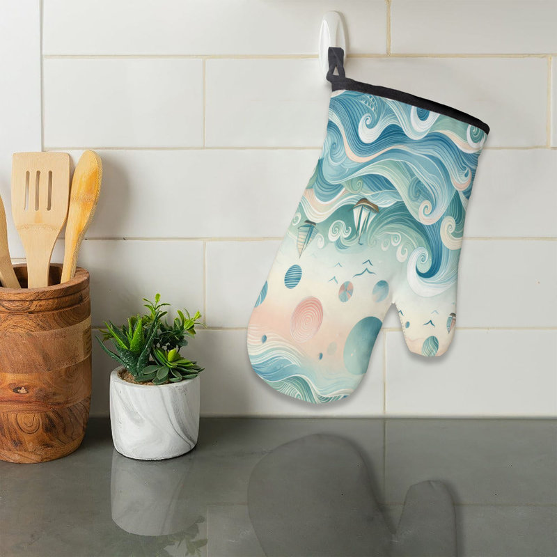 Molleton en coton Oceanic Calm Waves