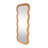 Lewisetta Cole And Grey Wood Handmade Wavy Room Wall Mirror With Ribbed Frame