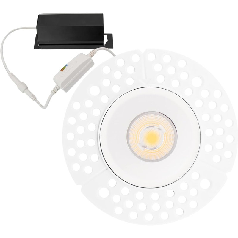Éclairage encastré rond blanc large sans faisceau 14W 1100 Lumens 2CC 2 "