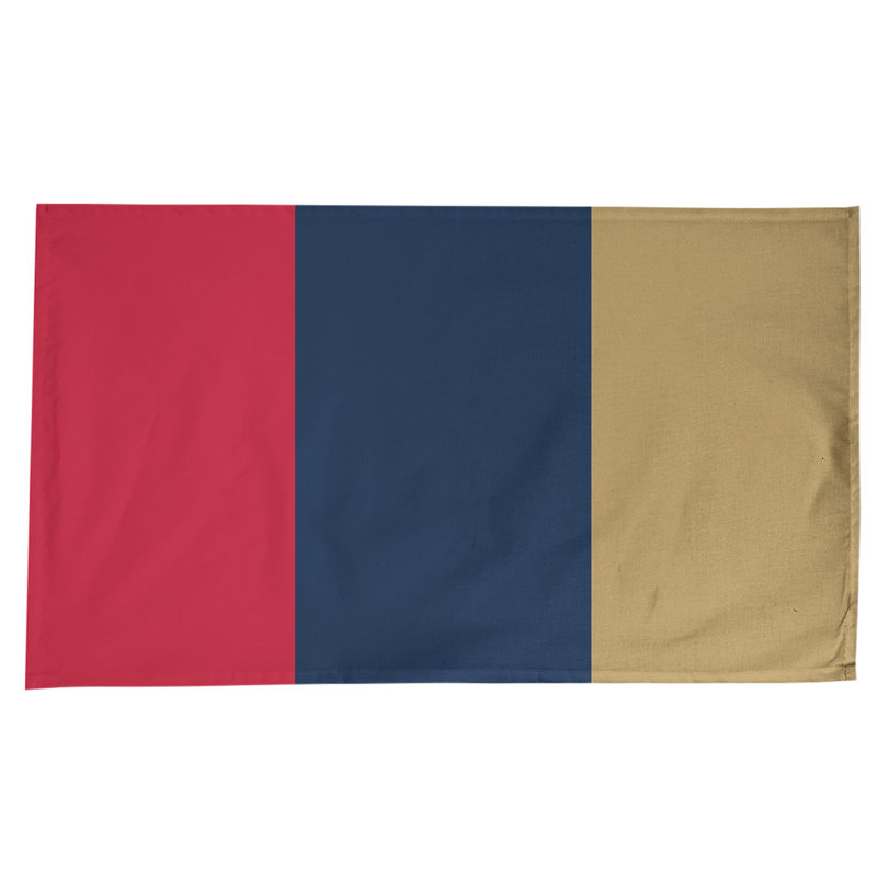Chemin de table Florida, Rouge / bleu / doré mat, Mélange de coton, 102 po x 58 po