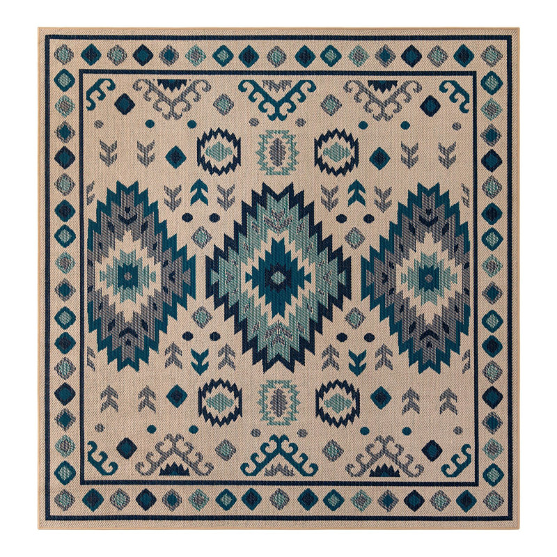 Tapis intérieur / extérieur Marlenia Marlenia, Carré 7 pi 10 po