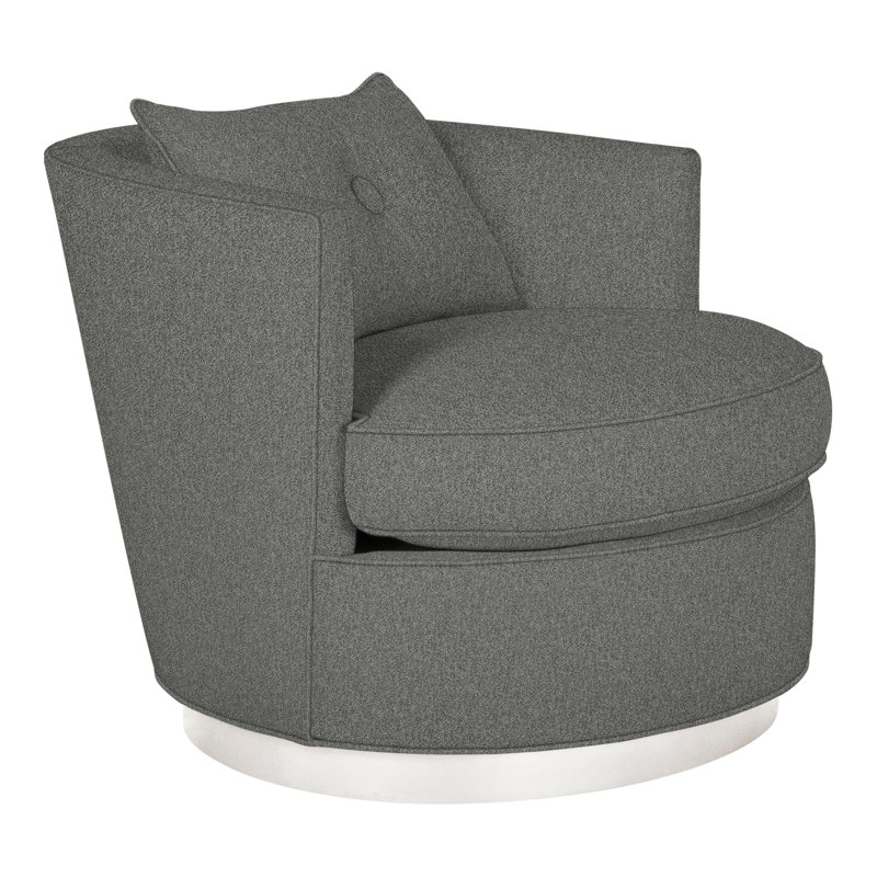 Michael Weiss 34" Bernadette Swivel Chair, Casa Blanca, Ian Pewter