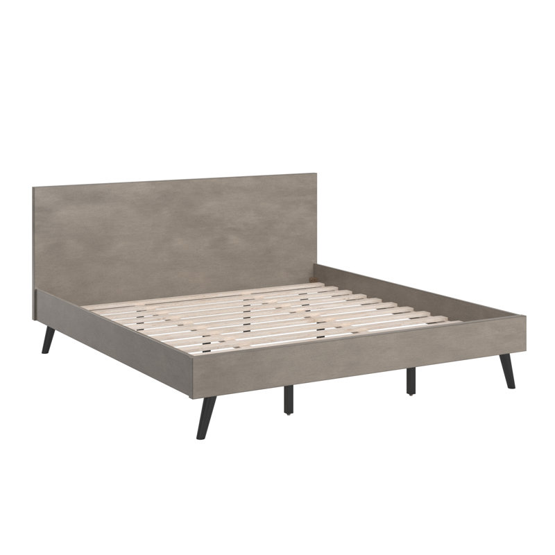Lit plateforme Macedo Mid-Century, Très grand