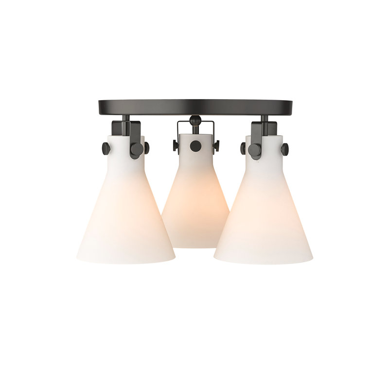 Plafonnier encastré 3 lumières Skokie, Blanc mat, Noir mat