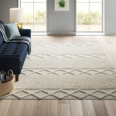 Faunce Triple Blend Handwoven Geometric Area Rug