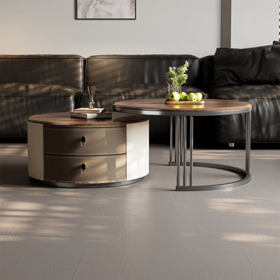 Simple round coffee table combination