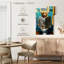 Golden retriever sur une toilette sur toile-940256004
