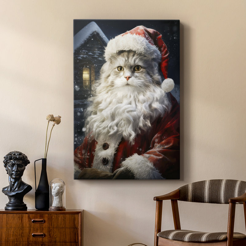 Père Noël II - galerie Cavas sur mesure, H 18 po x l 12 po
