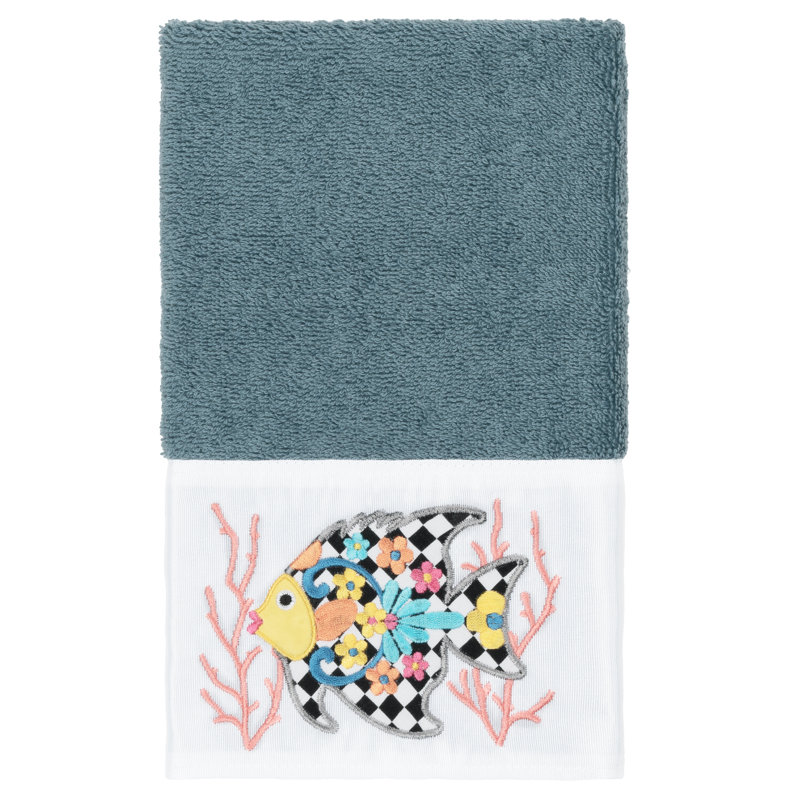 Débarbouillette en coton FELIZ, Bleu sarcelle