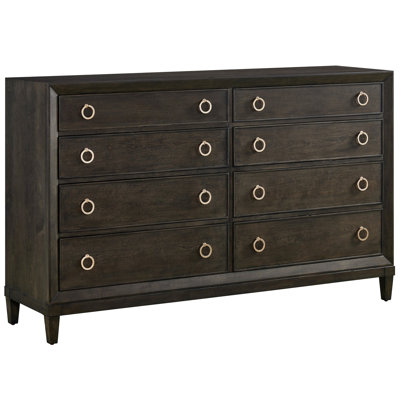Fenwick 69" Wide Dark Finish 8-Drawer Dresser