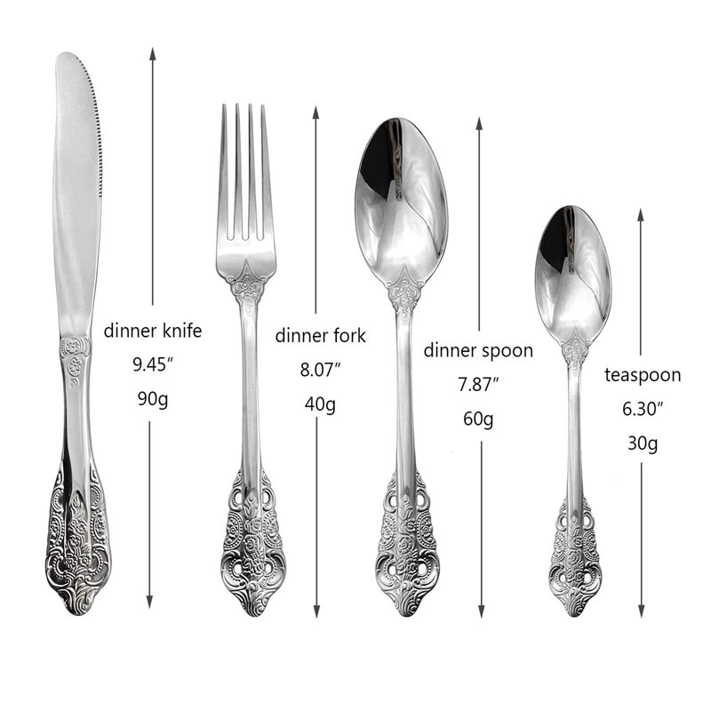 Mirror Polished Silver Silverware Set, 24-Piece 18/10 Stainless Steel Shiny Finish Flatware Set Service For 6, Kitchen Utensil Set, Tableware Cutlery Set For Home And Restaurant Dishwasher Safe