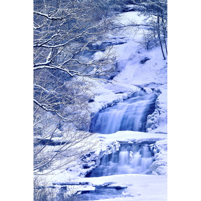 Vertical Water IV by James McLoughlin - Print on Canvas, 122 cm H x 81 cm W, Black Floater Framed