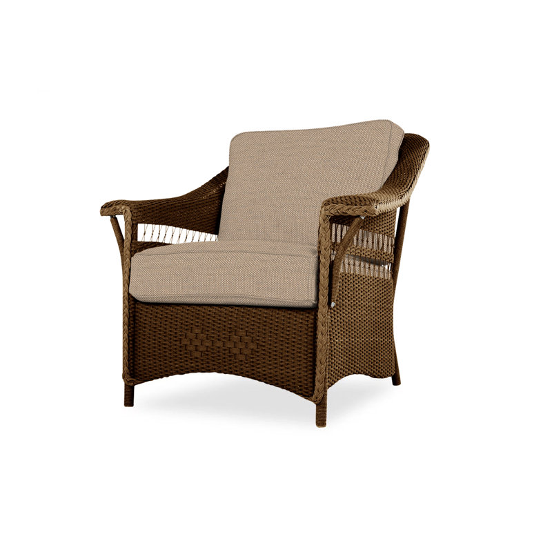 Nantucket Outdoor Lounge Chair, Fife Sahara, White