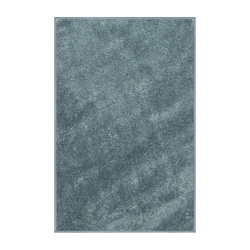 Tapis bleu en acier Jamaika, Rectangle 5 pi x 8 pi