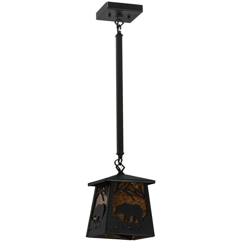 Rustic Lodge 1 - Light Pendant, Black