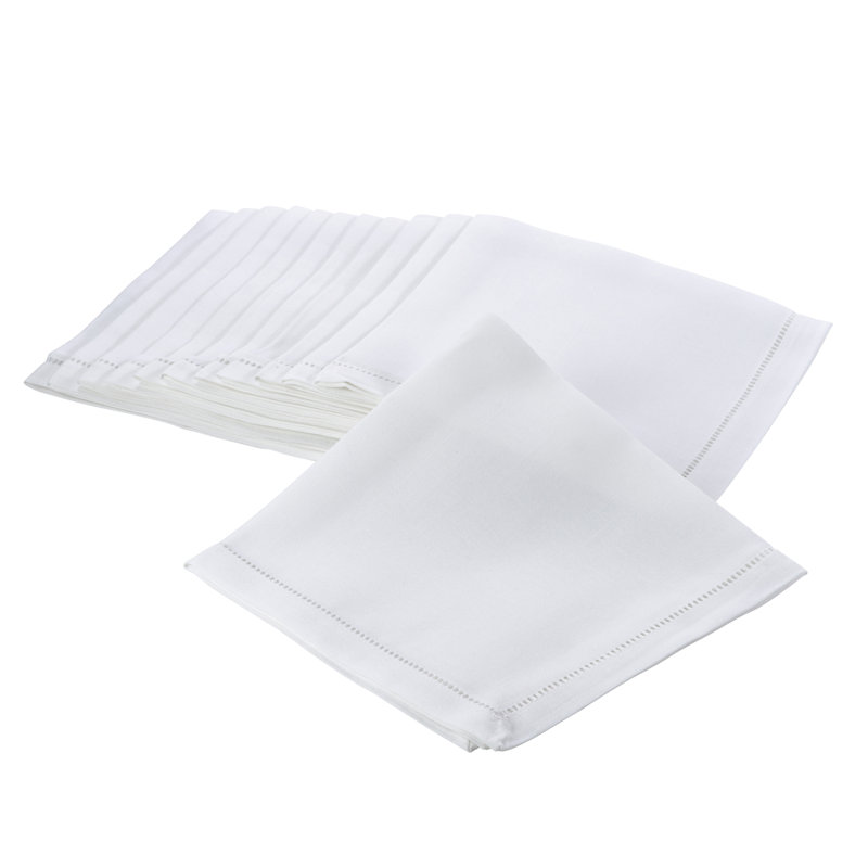 Serviette de table Rowles, Blanc, L 20 po x l 20 po