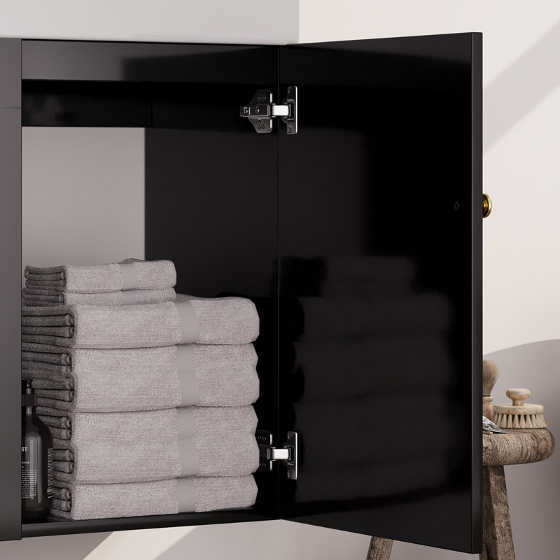 Meuble-lavabo simple, Noir