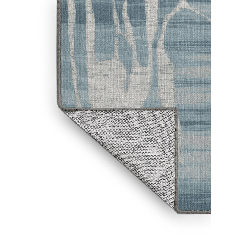 Tapis abstrait gris lavable à la machine, Rectangulaire 7 pi x 10 pi