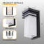 Ensemble de 12 appliques murales d'extérieur 12 po avec verre givré blanc, douille E26-1989669362-1989669375